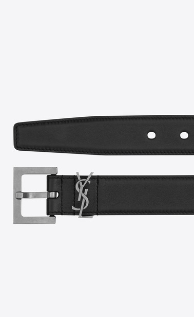 MONOGRAMME Belt with square buckle in smooth leather